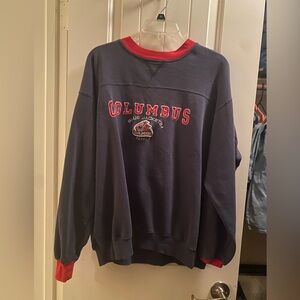 Lee Sport Red and Navy Blue Sweatshirt